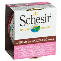 Schesir Ton Balıklı ve Tavuklu Naturel Konserve Kedi Maması 1 Adet 85 Gr