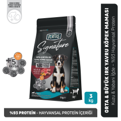 Signature Kuzulu Orta ve Büyük Irk Yavru Köpek Maması 3 Kg