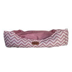 Lepus Soft Kedi ve Köpek Yatağı Beyaz/Pembe Large 80x67x15 Cm