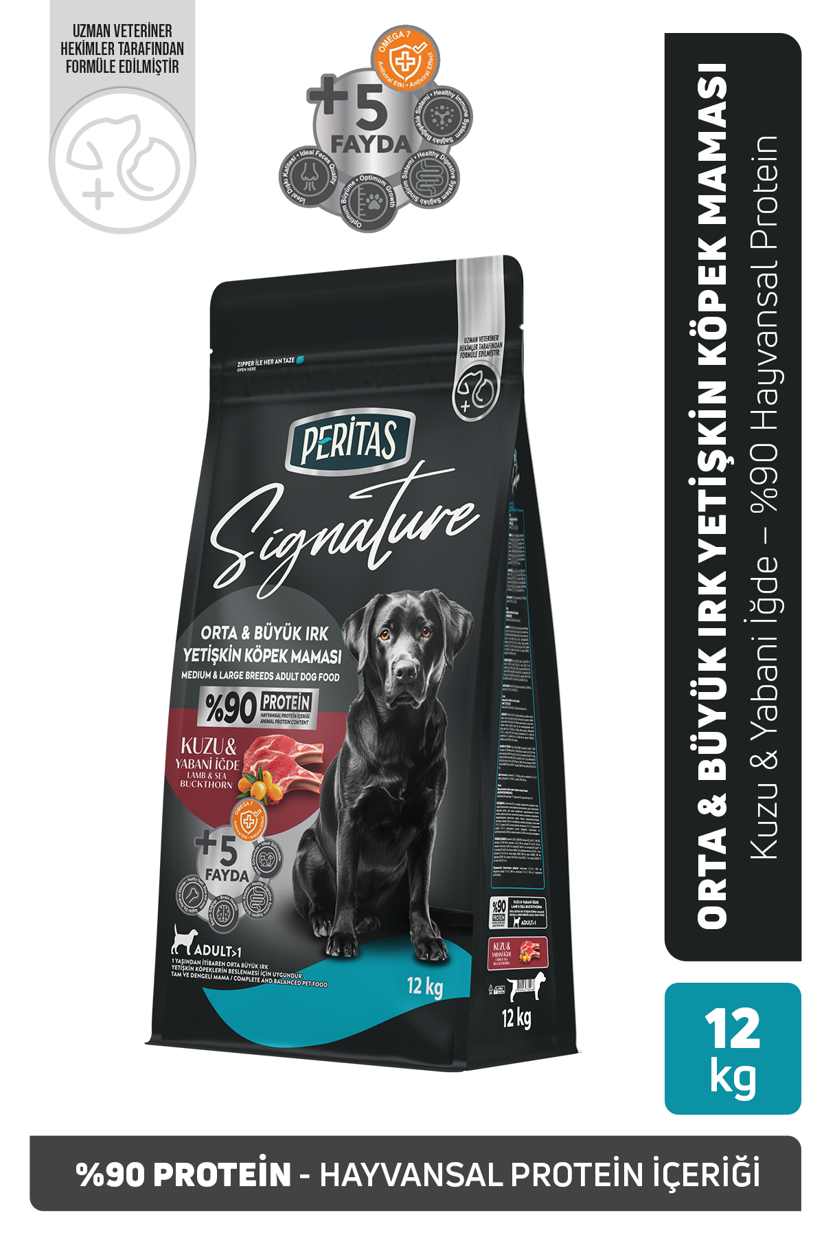Signature Kuzulu Orta ve Büyük Irk Yetişkin Köpek Maması 12 Kg
