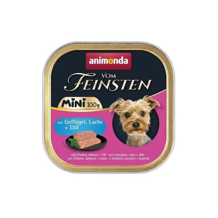 Animonda Vom Feinsten Kümes Hayvanlı ve Somonlu Mini Irk Yetişkin Köpek Konservesi 100 Gr