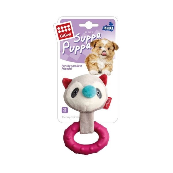Gigwi Suppa Puppa Sesli Rakun Peluş Köpek Çiğneme Oyuncağı 20 Cm