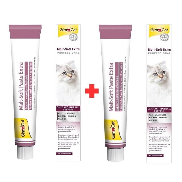 Gimcat Malt Soft Extra Tüy Yumağı Önleyici Kedi Macunu 2x20 Gr