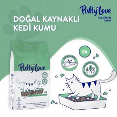 Puffy Love Çok Amaçlı Doğal Kaynaklı Kedi Kumu 8 Lt