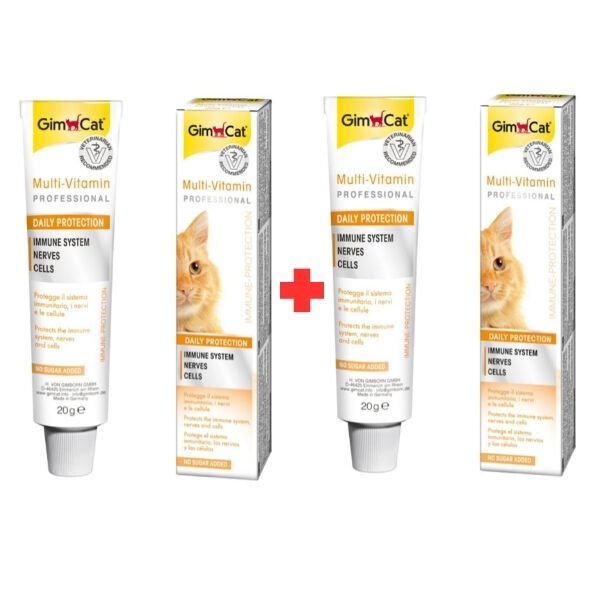 Gimcat Multi Vitamin Paste 12 Vitaminli Kedi Malt Macunu 2x20 Gr
