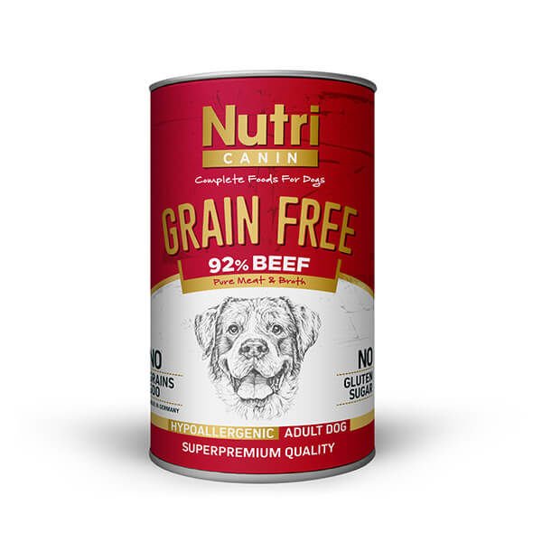 Nutri Canin Tahılsız Sığır Etli Köpek Konservesi 400 Gr