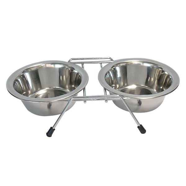 Tommy Çelik Kedi Köpek Mama ve Su Kabı İkili 2x300 Ml