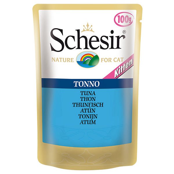 Schesir Kitten Ton Balıklı Pouch Konserve Kedi Maması 100 Gr