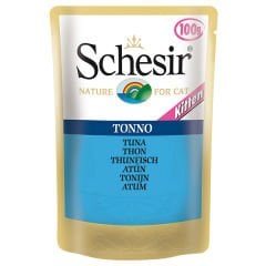 Schesir Kitten Ton Balıklı Pouch Konserve Kedi Maması 100 Gr