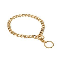 Doggie Altın Kaplama Zincir Boğma Köpek Boyun Tasması 3x35-45 Cm