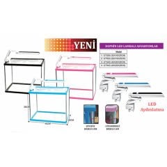 Dophin Bombeli Led Lambalı Akvaryum 30x16x25 Cm