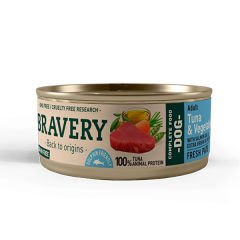 Bravery Mini Adult Somonlu ve Ton Balıklı Küçük Irk Yetişkin Köpek Konservesi 80 Gr