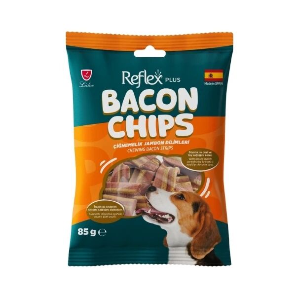 Reflex Plus Bacon Chips Çiğnemelik Jambon Dilimleri Köpek Ödül Maması 85 Gr