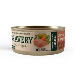 Bravery Adult Tavuklu Sebze Ve Zeytinyağlı Yetişkin Köpek Konservesi 80 Gr