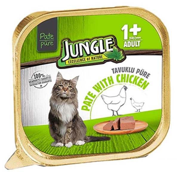 Jungle Tavuklu Pate Yetişkin Konserve Kedi Maması 100 Gr
