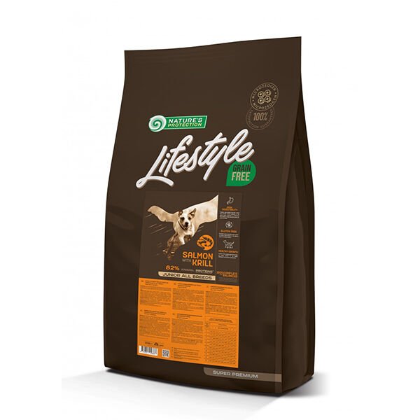 Natures Protection Lifestyle Tahılsız Somonlu Junior Yavru Köpek Maması 10+2 Kg Hediyeli