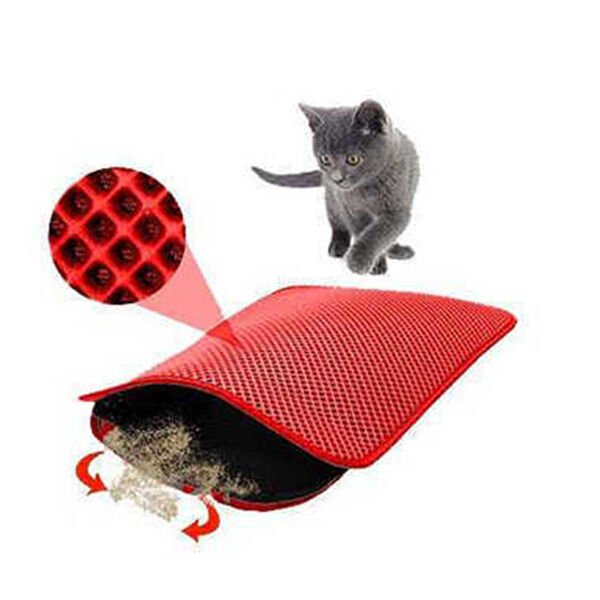 Petzz Elekli Kedi Kumu Paspası Kırmızı 60x45 Cm