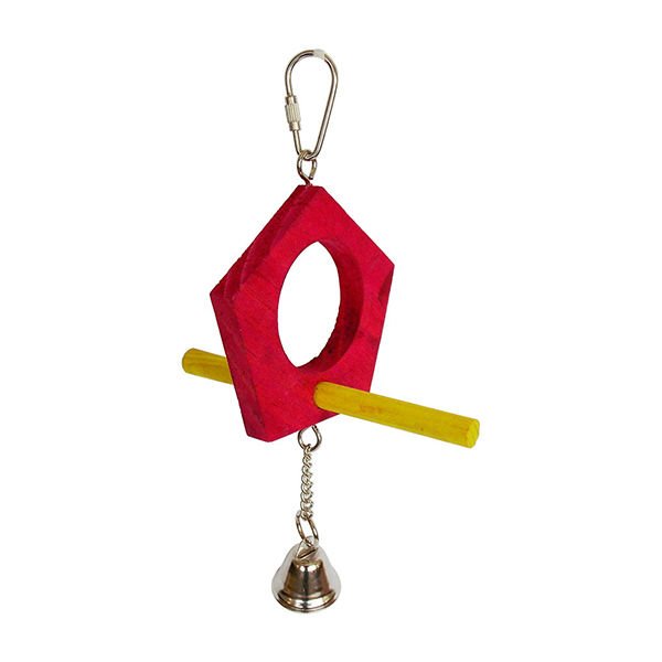 Eastland Çıngıraklı Ahşap Tünekli Kuş Oyuncağı 22 Cm