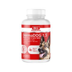 Bio Pet Active Derma Orta Irk Köpekler için Sarımsaklı Maya Tableti 50 Adet 75 Gr