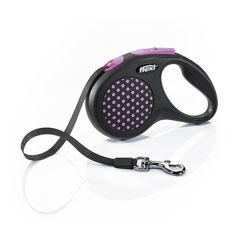 Flexi Desing Şerit Otomatik Köpek Gezdirme Tasması Small Pembe 5 Mt