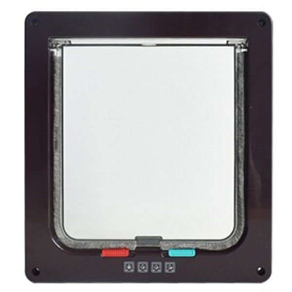 Petzz 4 Yönlü Yavru Köpek ve Kedi Kapısı Kahverengi 23x25 Cm