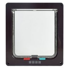 Petzz 4 Yönlü Yavru Köpek ve Kedi Kapısı Kahverengi 23x25 Cm