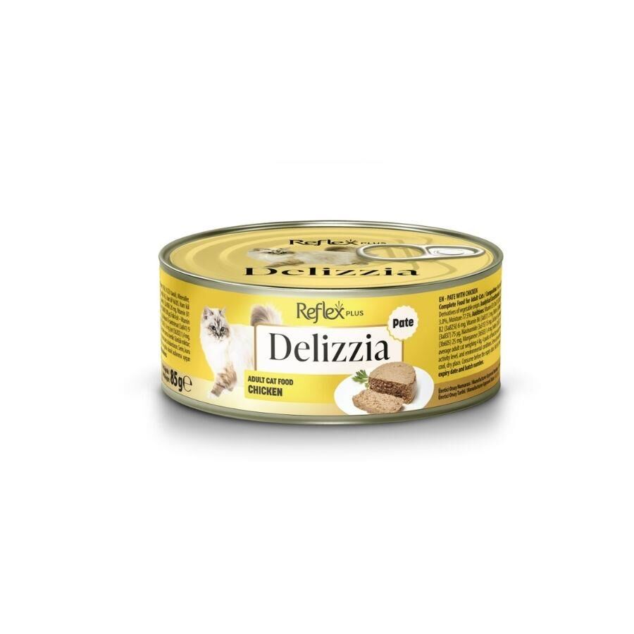 Reflex Plus Delizzia Kıyılmış Tavuklu Yetişkin Kedi Konservesi 85 gr