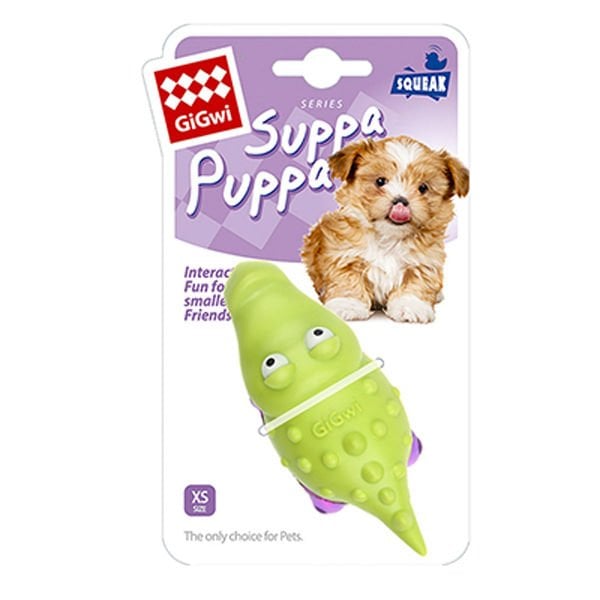 Gigwi Suppa Puppa Timsah Diş Kaşıma Köpek Oyuncağı Mor/Yeşil