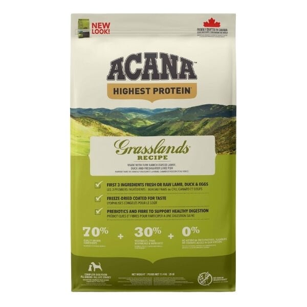 Acana Grasslands Tahılsız Kuzu Etli ve Sebzeli Yetişkin Köpek Maması 11.4 Kg