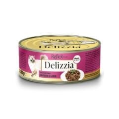 Reflex Plus Delizzia Sos İçinde Parça Etli Tavuklu ve Ciğerli Yetişkin Konserve Kedi Maması 85 Gr 1 Adet