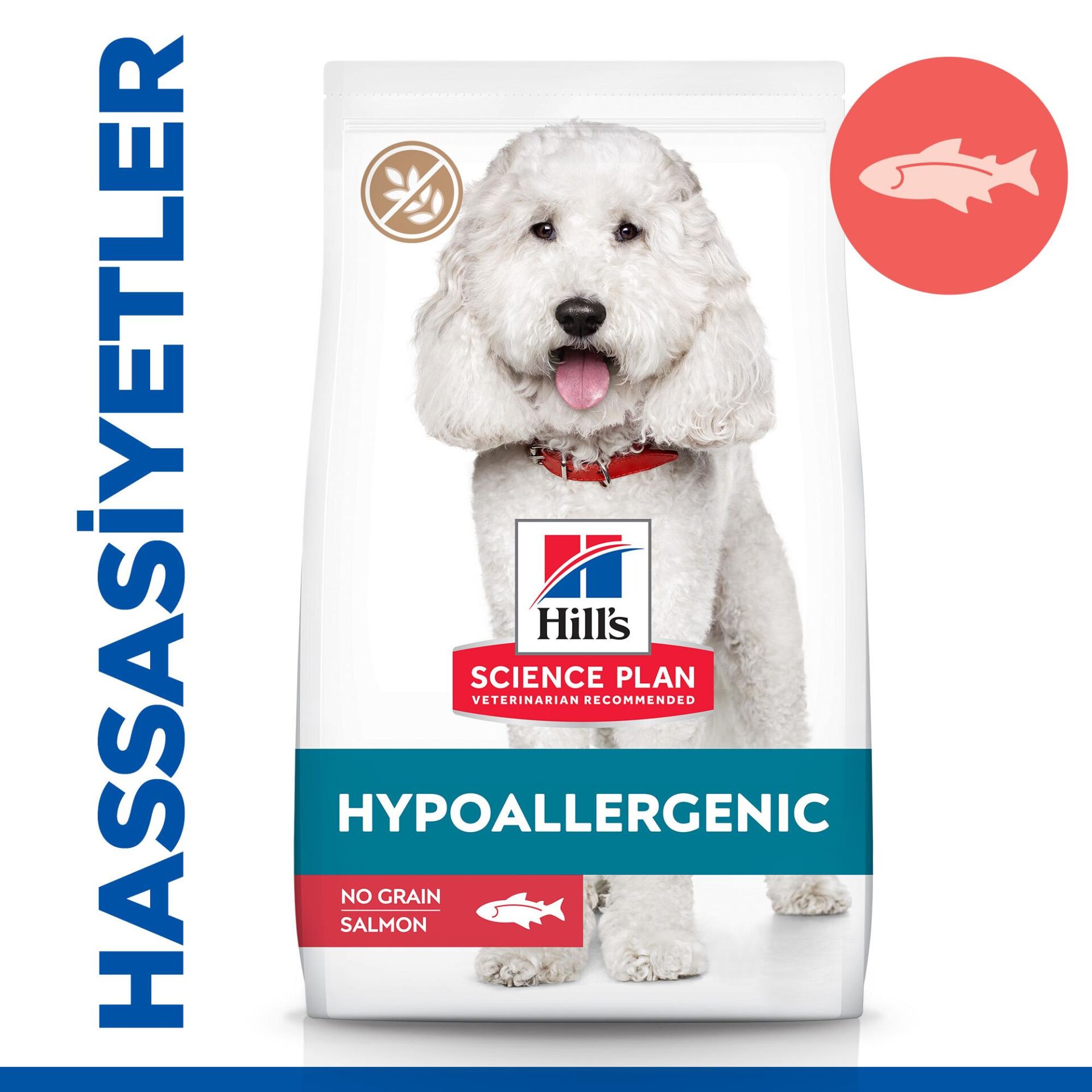 Hill's SCIENCE PLAN Hypoallergenic Somonlu Orta Irk Yetişkin Köpek Maması 2,5 kg