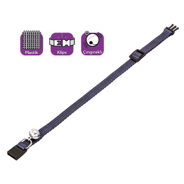 Karlie Çıngıraklı Kedi Boyun Tasması Mavi 10 Mm 20-30 Cm