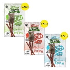 Jungle Karışık Lezzetler Stick Kedi Ödül Maması 15 Adet 3x5 Gr