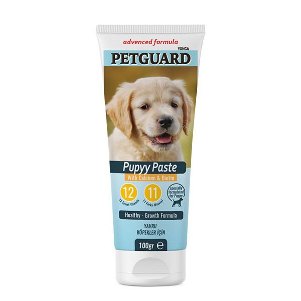 Pet Guard Puppy Yavru Köpekler için Kalsiyuım ve Biotin Macun 100 Gr