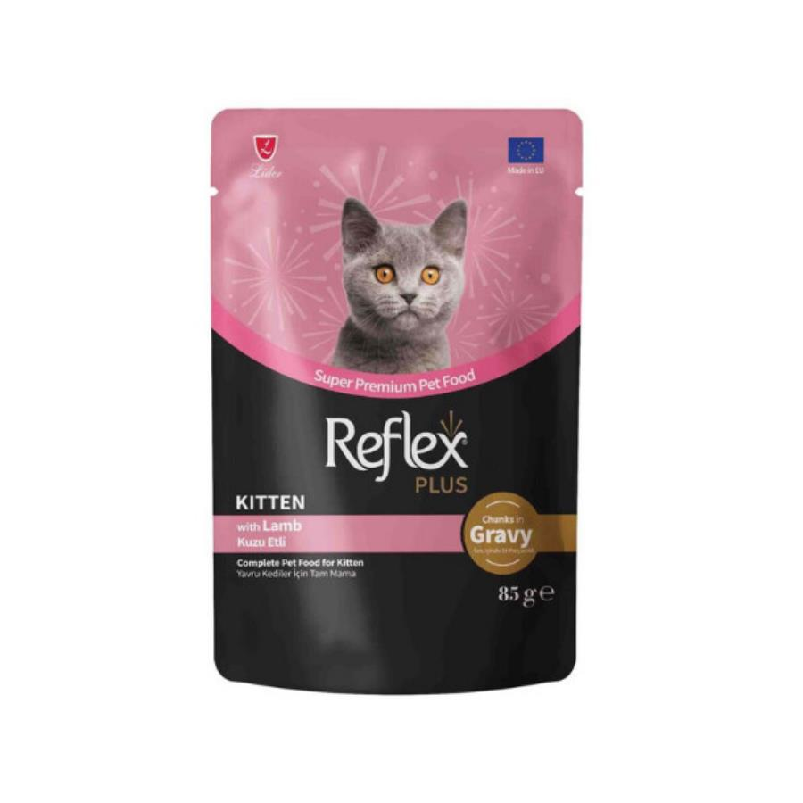 Reflex Plus Sos İçinde Parça Kuzu Etli Yavru Kedi Konservesi 85 Gr