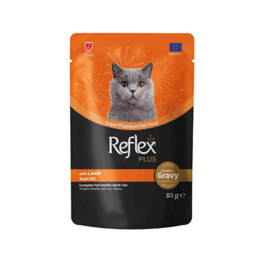 Reflex Plus Sos İçinde Parça Kuzu Etli Yetişkin Kedi Konservesi 85 Gr