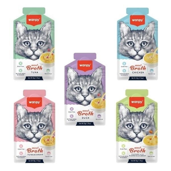 Wanpy Karışık Lezzetler Tahılsız Kedi Ödül Maması 5x50 Gr
