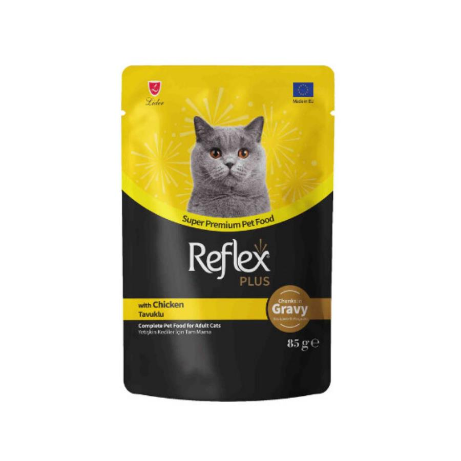 Reflex Plus Sos İçinde Parça Tavuk Etli Yetişkin Kedi Konservesi 85 Gr