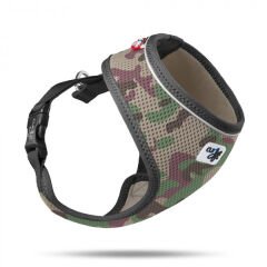 Curli Basic Air-Mesh Köpek Göğüs Tasması Kamuflaj Xsmall 28-34x22 Cm