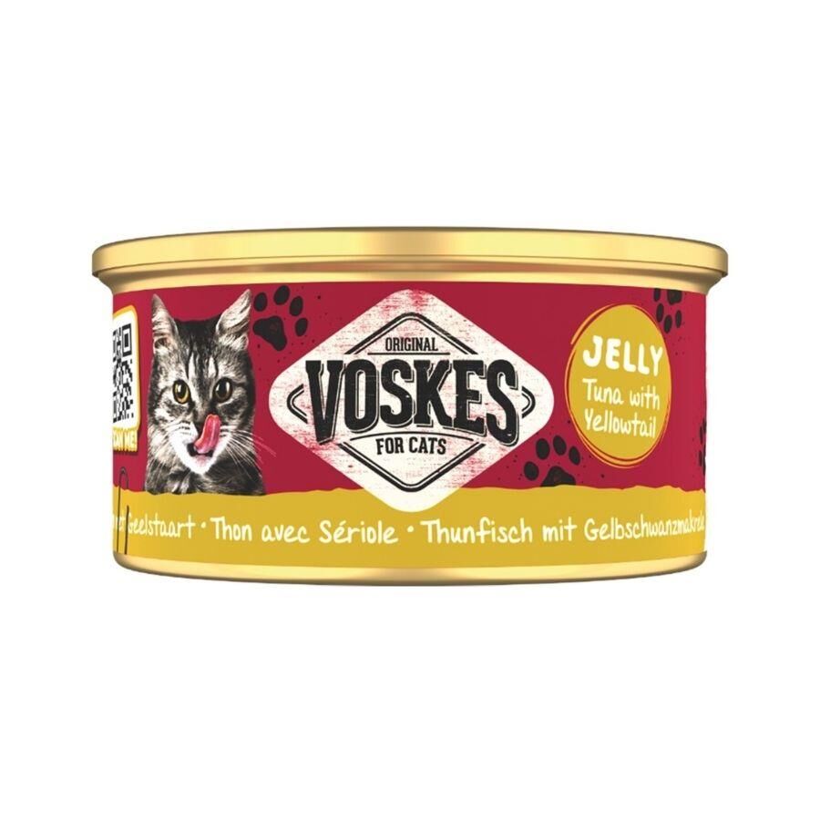 Voskes Ton Balıklı ve Sarıkuyruk Yetişkin Kedi Konservesi 85 gr