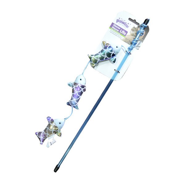 Pawise Balıklı Olta Kedi Oyuncağı 3 Adet 46 Cm