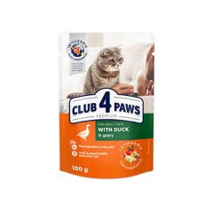 Club4Paws Premium Ördekli Pouch Konserve Kedi Maması 100 Gr