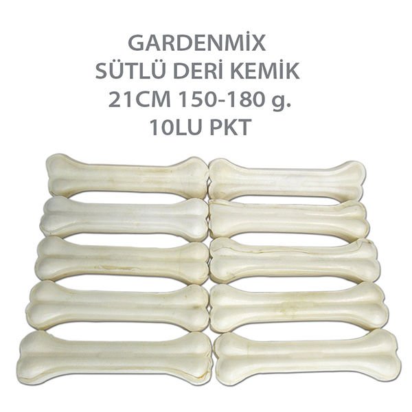 Garden Mix Sütlü Köpek Çiğneme Kemiği 10 Adet 150-180 Gr