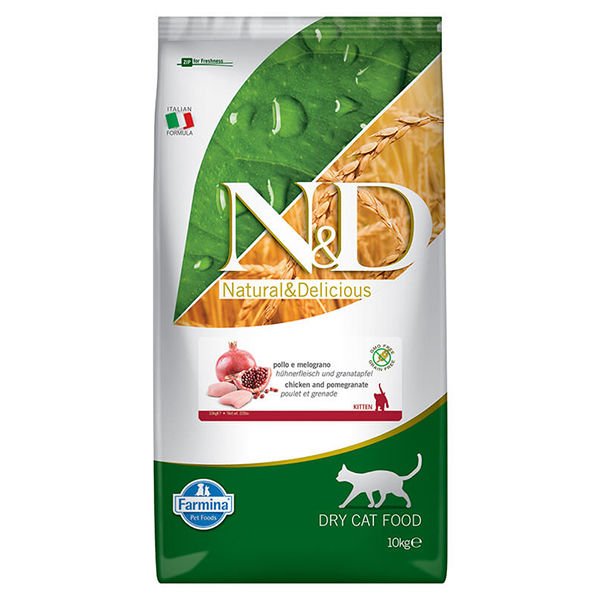 N&D Prime Kitten Tavuk ve Narlı Tahılsız Yavru Kedi Maması 10 Kg