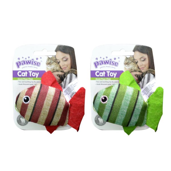 Pawise Striped Cat Toy-Balık Peluş Kedi Oyuncağı