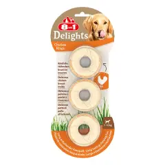 8 In 1 Delights Rings Tavuklu Köpek Çiğneme Halkası 1 Adet 3x119 Gr