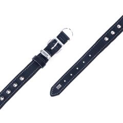 Doggie Comfort Deri Çivili Köpek Boyun Tasması Small Siyah 2x30-35 Cm