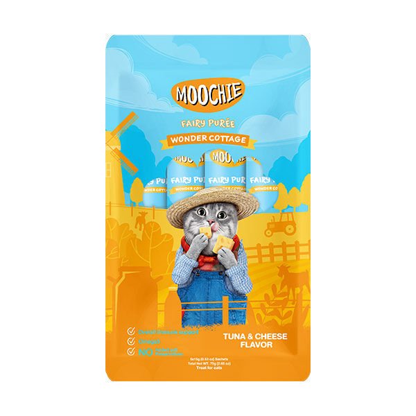 Moochie Ton Balıklı ve Peynirli Sıvı Kedi Ödülü 15 Gr 5 Adet