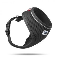 Curli Basic Air-Mesh Köpek Göğüs Tasması Siyah Small 34-40x27 Cm