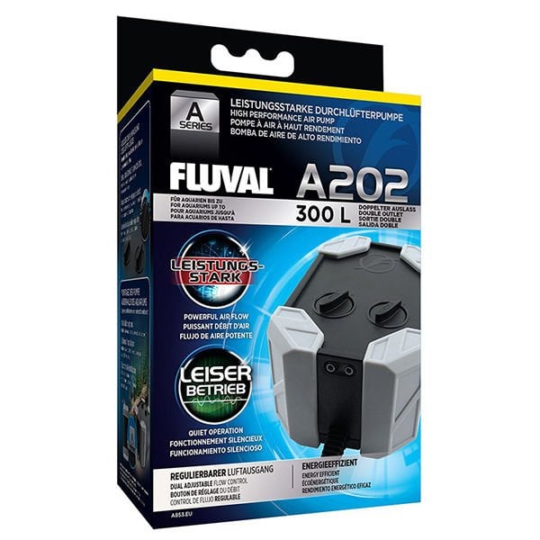 Fluval Air 202 Çift Çıkışlı Yüksek Performanslı Hava Motoru 80 Us Gal / 300 Lt